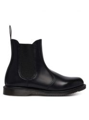 Dr. Martens Sztyblety Flora DM32217001 Czarny. Czarne botki damskie Dr Martens, ze skóry, bez obcasa, na płaskiej podeszwie, bez zapięcia. Za 849.99 zł.