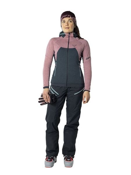 DYNAFIT Kurtka polarowa "Tour Wool" w kolorze jasnoróżowo-antracytowym rozmiar: M. Czarne kurtki damskie Dynafit, m, bez wzorów, z materiału, bez kaptura. Za 414.33 zł.