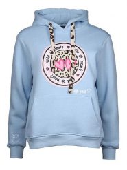 Zwillingsherz Bluza "Kelly" w kolorze błękitnym rozmiar: S/M. Niebieskie bluzy damskie Zwillingsherz, m, bez wzorów, z bawełny, z kapturem. Za 233.33 zł.