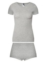 Polo Ralph Lauren Piżama 4P0719 Szary Regular Fit. Szare piżamy damskie Polo Ralph Lauren, bez wzorów, z bawełny, bez ramiączek. Za 509.99 zł.