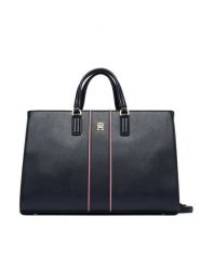 Tommy Hilfiger Torebka Th Daily Satchel Corp AW0AW18644 Granatowy. Niebieskie torebki klasyczne damskie Tommy Hilfiger, ze skóry, bez dodatków. Za 699.99 zł.