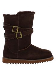 NICEBAY Skórzane kozaki zimowe "Mells Waterproof" w kolorze brązowym rozmiar: 40. Brązowe kozaki damskie NICEBAY, na zimę, z materiału, bez obcasa, bez zapięcia. Za 245.96 zł.