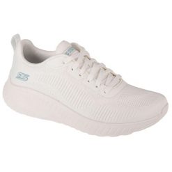 Buty do chodzenia damskie Skechers 117209SAGE. Białe obuwie sportowe damskie Skechers, z gumy, bez zapięcia, trekkingowe, Skechers Sport. Za 259.99 zł.