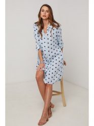 Lin Passion Lniana sukienka w kolorze błękitnym rozmiar: 38/40. Niebieskie sukienki damskie Lin Passion, bez wzorów, ze lnu, klasyczne, bez ramiączek. Za 173.99 zł.