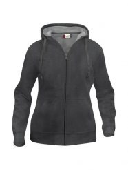 Clique Basic Hoody Full Zip Women – Bluza z kapturem na zamek, anthracite. Szare bluzy damskie CLIQUE, xl, bez wzorów, z bawełny, z kapturem. Za 187.61 zł.