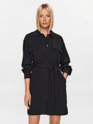 Marella Sukienka koszulowa Echi 2332260933 Czarny Regular Fit. Czarne sukienki damskie Marella, bez wzorów, z syntetyku, bez ramiączek. Za 1,669.00 zł.