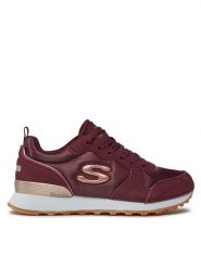 Skechers Sneakersy Goldn Gurl 111/BURG Bordowy. Czerwone obuwie sportowe damskie Skechers, z materiału, bez zapięcia. Za 244.00 zł.