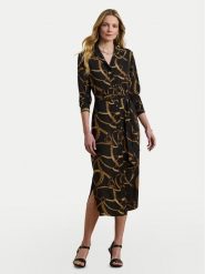 LAUREN RALPH LAUREN Sukienka koszulowa 200978812001 Czarny Straight Fit. Czarne sukienki damskie Lauren Ralph Lauren, bez wzorów, z syntetyku, bez ramiączek. Za 1,169.00 zł.