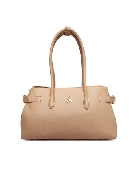 Patrizia Pepe Torebka 8B0305/L162 Beżowy. Brązowe kuferki damskie Patrizia Pepe, ze skóry, bez dodatków. Za 1,709.00 zł.