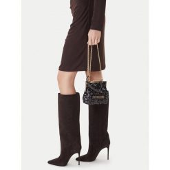 Torebka LOVE MOSCHINO. Brązowe torebki wieczorowe damskie Love Moschino, bez wzorów, bez dodatków. Za 699.99 zł.