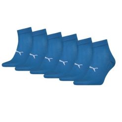 Skarpety Puma Sport Quarter Light, 6 pary niebieski. Niebieskie skarpetki damskie Puma, bez wzorów, z elastanu. Za 162.99 zł.