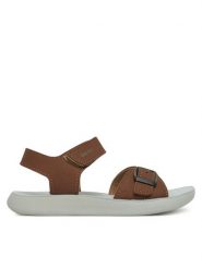 Geox Sandały J Lightfloppy J45GQD 32 C6777 M Brązowy. Brązowe sandały chłopięce Geox, z nubiku, bez zapięcia. Za 119.99 zł.