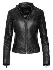 Bugatti Skórzana kurtka w kolorze czarnym rozmiar: 46. Czarne kurtki damskie Bugatti, bez wzorów, z materiału, bez kaptura. Za 739.99 zł.