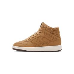 Sneakersy Hummel St. Power Play Mid. Brązowe obuwie sportowe casual damskie Hummel, bez zapięcia, trekkingowe. Za 297.65 zł.