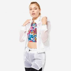 Bluza na zamek damska Domyos fitness. Bluzy damskie DOMYOS, l, bez wzorów, z dresówki, bez kaptura. W wyprzedaży za 89.99 zł.