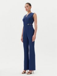 Rinascimento Kombinezon CFC0123770003 Niebieski Regular Fit. Niebieskie sukienki damskie Rinascimento, bez wzorów, z syntetyku, bez ramiączek. Za 339.99 zł.