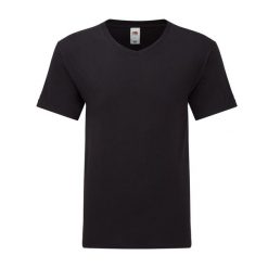 Koszulka Unisex Dla Dorosłych Z Dekoltem W Serek. Czarne bluzki damskie Fruit of the Loom, xl, bez wzorów, sportowe, bez kołnierzyka, bez ramiączek. Za 49.99 zł.
