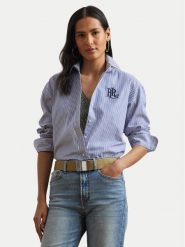 LAUREN RALPH LAUREN Koszula 200932539001 Niebieski Relaxed Fit. Niebieskie koszule damskie Lauren Ralph Lauren, l, bez wzorów, z bawełny, bez kołnierzyka, bez ramiączek. Za 707.99 zł.