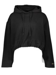 Adidas Bluza "Cropped" w kolorze czarnym rozmiar: 32. Czarne bluzy damskie Adidas, bez wzorów, z kapturem. Za 136.45 zł.