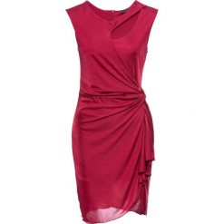 Sukienka z wycięciami bonprix pomarańczowo-czerwony. Czerwone sukienki damskie bonprix, bez rękawów. Za 129.99 zł.