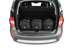 Torby Do Bagażnika Skoda Yeti 2009-2017 3Szt Kjust. Czarne torby podróżne KJUST, bez wzorów, z kauczuku. Za 1,104.00 zł.