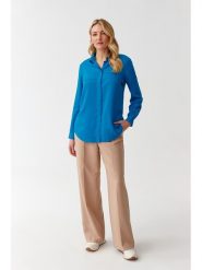 TATUUM Koszula w kolorze niebieskim rozmiar: 42. Niebieskie koszule damskie TATUUM, bez wzorów, z lyocellu, bez kołnierzyka, bez ramiączek. Za 113.63 zł.