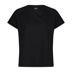 Koszulka damska turystyczna CMP 34N1606. Czarne koszulki damskie CMP, l, bez wzorów, bez kołnierzyka, bez ramiączek. Za 160.00 zł.