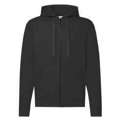 Klasyczna Kurtka Z Kapturem Dla Dorosłych Unisex. Czarne kurtki damskie Fruit of the Loom, xl, bez wzorów, z kapturem. Za 180.99 zł.