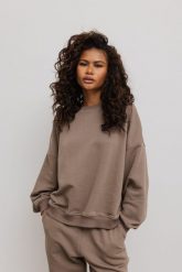 Bluza damska o kroju regular fit w kolorze GRAY TAUPE- PHENIX-UNI. Szare bluzy damskie Marsala, uniwersalny, bez wzorów, z bawełny, bez kaptura. Za 279.90 zł.