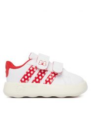 Adidas Sneakersy Adidas Disney Minnie Mouse Grand Court Shoes Infants KI9528 Biały. Białe buty sportowe dziewczęce Adidas, ze skóry, bez zapięcia. Za 169.99 zł.