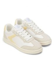 Marc O´Polo Skórzane sneakersy w kolorze biało-żółto-beżowym rozmiar: 38. Białe obuwie sportowe damskie bez zapięcia. Za 193.24 zł.