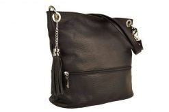 Shopperka skórzana BARBERINI'S czarna 163-1. Czarne shopper bag Barberinis, ze skóry, bez dodatków. Za 249.99 zł.