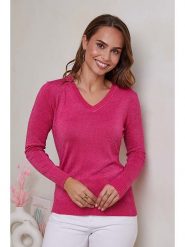Soft Cashmere Sweter w kolorze różowym rozmiar: 38/40. Różowe swetry klasyczne damskie Soft Cashmere, bez kołnierzyka. Za 135.81 zł.