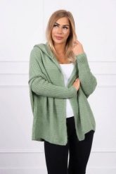 Sweter z kapturem i rękawami typu nietoperz ciemny miętowy. Zielone swetry klasyczne damskie KESI, l, z poliesteru, bez kołnierzyka, plus size. Za 178.78 zł.