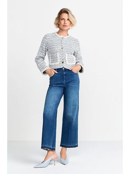 Rich&Royal Kardigan w kolorze biało-niebieskim rozmiar: XS. Białe kardigany damskie Rich&Royal, xs, bez wzorów, z wełny. Za 310.38 zł.