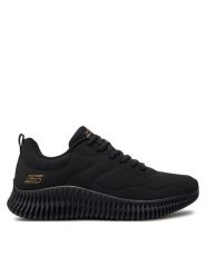 Skechers Sneakersy Bobs Geo-How Marvelous 117422/BBK Czarny. Czarne obuwie sportowe damskie Skechers, ze skóry, bez zapięcia. Za 239.99 zł.