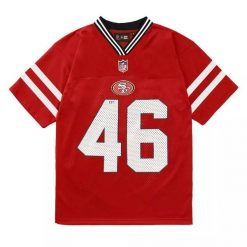 Koszulka San Francisco 49ers Nos NFL. Bluzki damskie New Era, bez wzorów, sportowe, bez kołnierzyka, bez ramiączek. Za 253.15 zł.