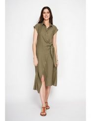 Le Jardin du Lin Sukienka w kolorze khaki rozmiar: 38. Brązowe sukienki damskie Le jardin du lin, bez wzorów, bez ramiączek. Za 130.99 zł.