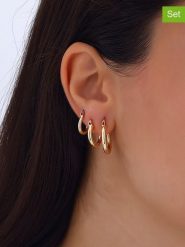 Nakkash Pozłacane kolczyki-kreole (3 szt.) rozmiar: onesize. Żółte kolczyki damskie Nakkash, pozłacane. Za 59.45 zł.