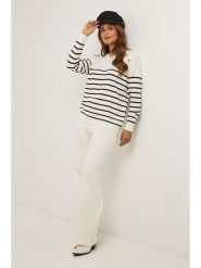 Soft Cashmere Sweter w kolorze kremowo-czarnym rozmiar: 36/38. Brązowe swetry klasyczne damskie Soft Cashmere, bez kołnierzyka. Za 195.99 zł.