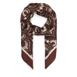 Chusta Weekend Max Mara. Brązowe chusty damskie Weekend Max Mara, bez wzorów. Za 489.99 zł.