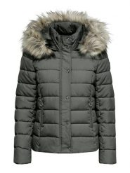 ONLY Kurtka zimowa w kolorze szarym rozmiar: L. Szare kurtki damskie Only, na zimę, l, bez wzorów, z puchu, bez kaptura. Za 297.26 zł.