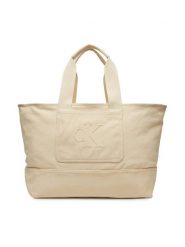 Calvin Klein Jeans Torebka Pocket Canvas Zip Weekender LV04G3093G Écru. Brązowe shopper bag Calvin Klein Jeans, bez wzorów, z jeansu, bez dodatków. Za 289.99 zł.