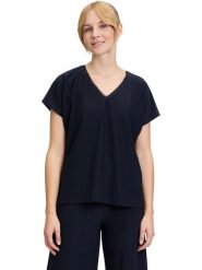 Vera Mont Bluzka w kolorze czarnym rozmiar: 46. Czarne bluzki damskie Vera Mont, bez wzorów, bez kołnierzyka, bez ramiączek. Za 100.04 zł.