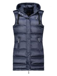 Geographical Norway Kamizelka pikowana "Velodie" w kolorze granatowym rozmiar: XXL. Niebieskie kamizelki damskie Geographical Norway, xxl, bez wzorów, bez kaptura. Za 182.29 zł.