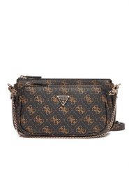 Guess Torebka Noelle II Mini HWQG96 72710 Brązowy. Brązowe torebki klasyczne damskie Guess, ze skóry, bez dodatków. Za 419.99 zł.