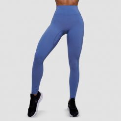 Legginsy damskie functional training z wysokim stanem niebieskie FIT. Niebieskie legginsy damskie GYMBEAM, m, bez wzorów, z elastanu. Za 112.90 zł.