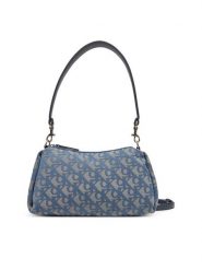 Calvin Klein Jeans Torebka Ckj Monogram Drop Sm Shoulder Ba LV04K3142G Niebieski. Niebieskie torebki klasyczne damskie Calvin Klein Jeans, z jeansu, bez dodatków. Za 309.99 zł.