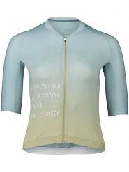 POC Koszulka kolarska "Pristine" w kolorze błękitno-zielonym rozmiar: XL. Niebieskie koszulki damskie POC, xl, bez wzorów, z materiału, bez kołnierzyka, bez ramiączek. Za 270.45 zł.