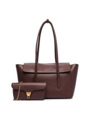 Coccinelle Torebka T8A Coccinelle Double Beat E1 T8A 11 02 01 Bordowy. Czerwone shopper bag Coccinelle, ze skóry, bez dodatków. Za 1,999.00 zł.